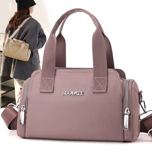 韩版时尚女士轻便帆布妈妈单肩包手提包职业女性通勤单肩包斜挎包