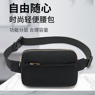 韩版时尚女士轻便尼龙布贴身防水腰包手机包潮牌小胸包百搭简约