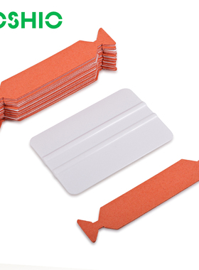 FOSHIO汽车贴膜刮板贴片橙色加厚仿鹿皮贴布纤维贴片改色贴膜工具