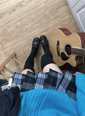 JIC【钓鱼】原创Mars Jk制服修身弹力紧腰衬衫狗格短裙制服套装秋