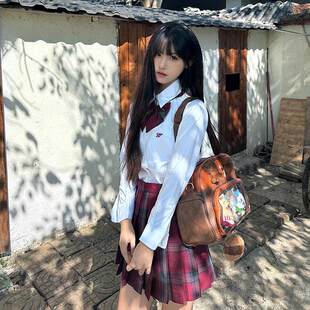 女秋制服日系校供感短袖 jk衬衫 角襟衬衣女秋冬 长袖 JIC火星jk小禾