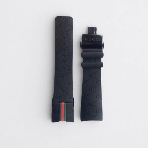 适用于YA1142071YA114-2 Gucci古驰经典双G橡胶手表带零配件