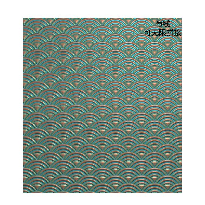 波浪纹理精雕图 灰度图 鱼鳞鳞片铝雕底纹雕刻图有线可拼接 JDP