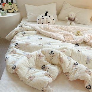 幼儿园被子 被子被芯四季 2025新款 A类针织棉豆豆绒星星被