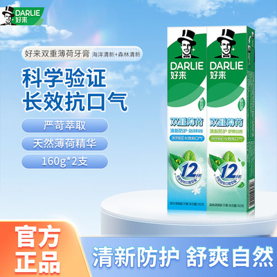 好来黑人牙膏含氟薄荷清新口气