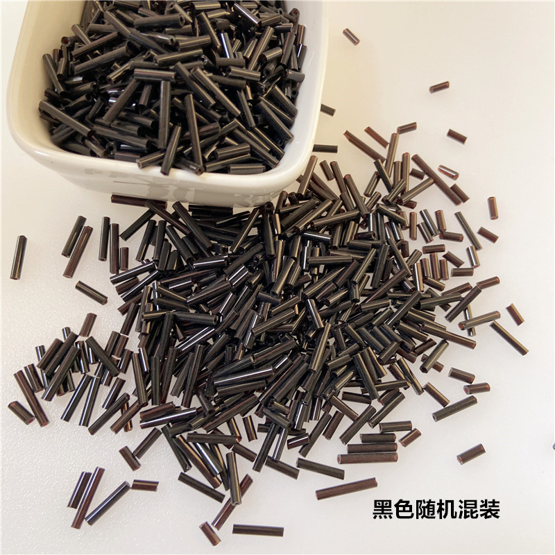 diy包邮黑色管子编织配饰辅料