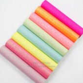 DIY手工发饰蝴蝶结 20X22CM荧光糖果色闪粉闪光人造皮革布料diy