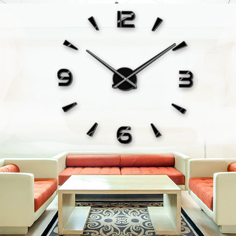 創意diy大尺寸鏡面亞克力挂鍾壁飾 客廳玄關背景3D立體鍾表牆貼在類目 家居飾品, 家居鍾飾/鬧鐘, 掛鐘中 - 來自Buy2taobao.com提供專業的淘寶代購服務