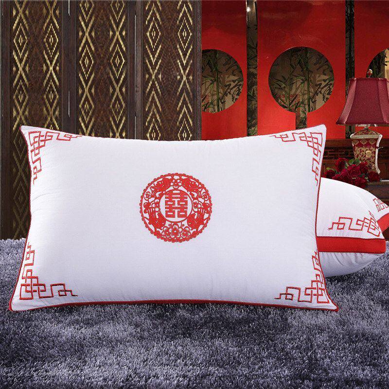 家纺厂家直销批发 羽绒保健枕 单人用枕芯枕头 春夏热销特价款