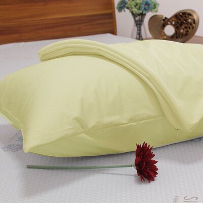 儿童宝宝针织布防水枕芯保护套 防水枕套保洁套 白/黄pillow case