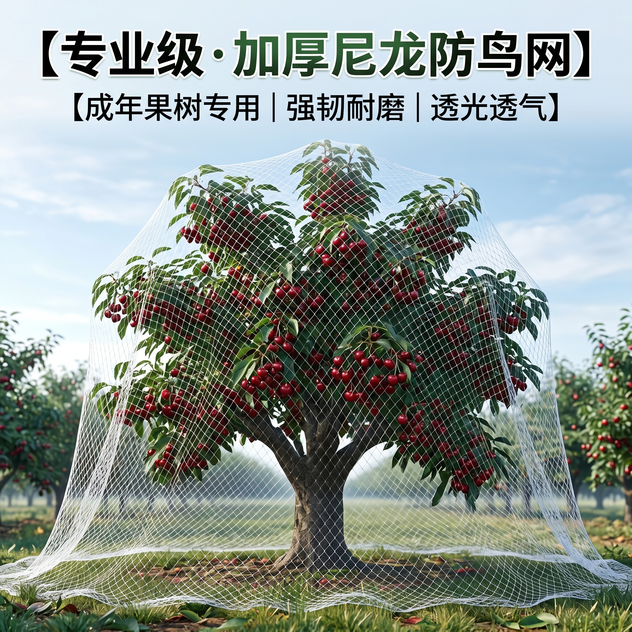 果树尼龙网防鸟网樱桃树嘉宝树葡萄树梨树果园防鸟