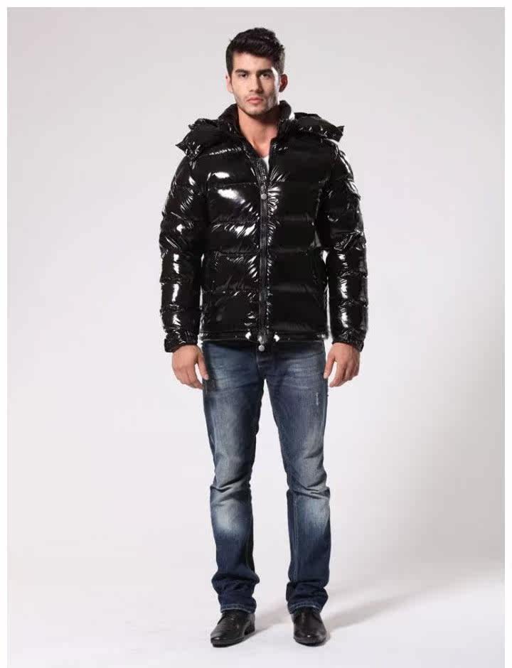 2018新款蒙口羽绒服男亮面短款加厚大码连帽外套大鹅陈奕迅M家潮|ruв категории Мужская одежда, куртка - от Buy2taobao.com для оказания профессиональной услуги покупки агента Taobao