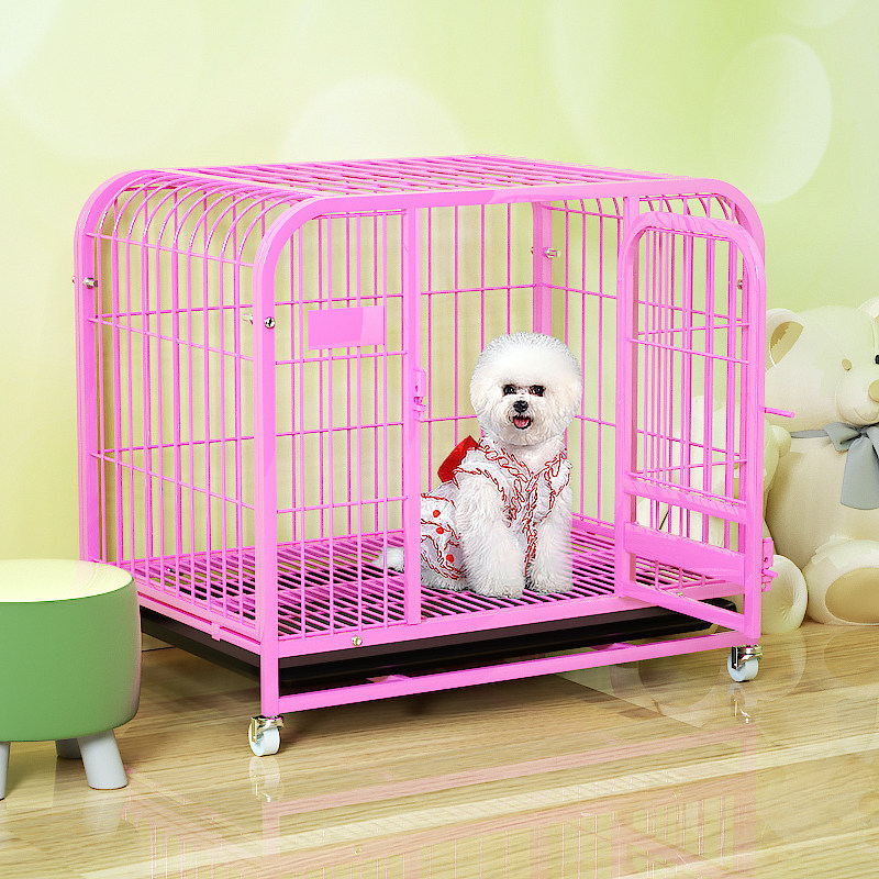 狗笼子小型犬室内家用带厕所分离全方管中型犬宠物笼加粗泰迪比熊