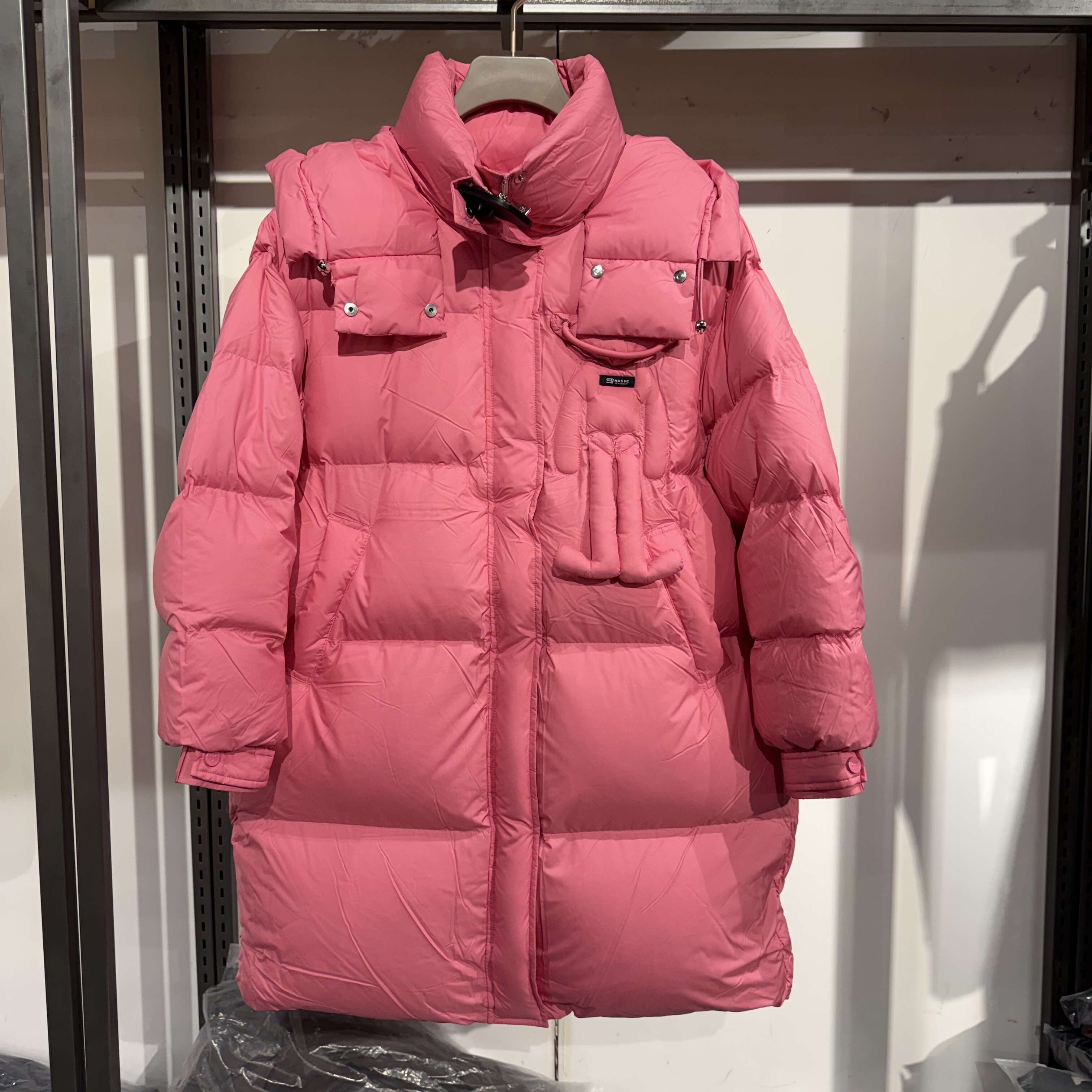 【90鹅绒】彩家专柜正品24冬女中长款羽绒服不可拆卸连帽91501