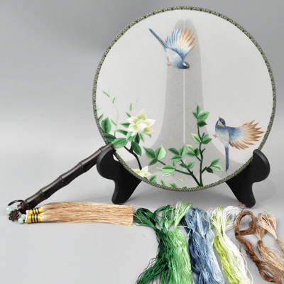 苏绣diy扇子初学材料包有指导