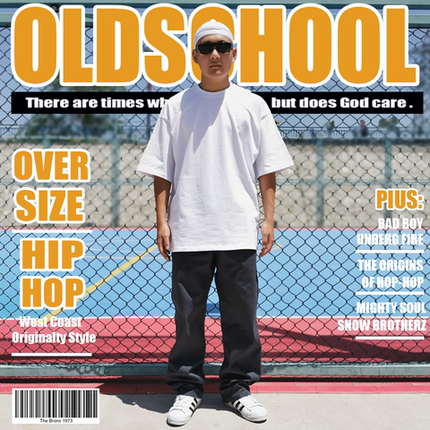 经典OldSchool宽松大码工装长裤抽绳直筒街舞嘻哈滑板Bboy裤子