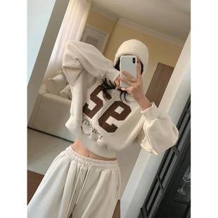 卫衣松紧腰长裤 鬼鬼家正品 字母刺绣圆领长袖 休闲时尚 韩代东大门