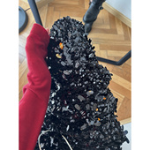 少量现货韩代东大门冬 内里加绒闪闪bling亮片松紧腰长裙半身裙