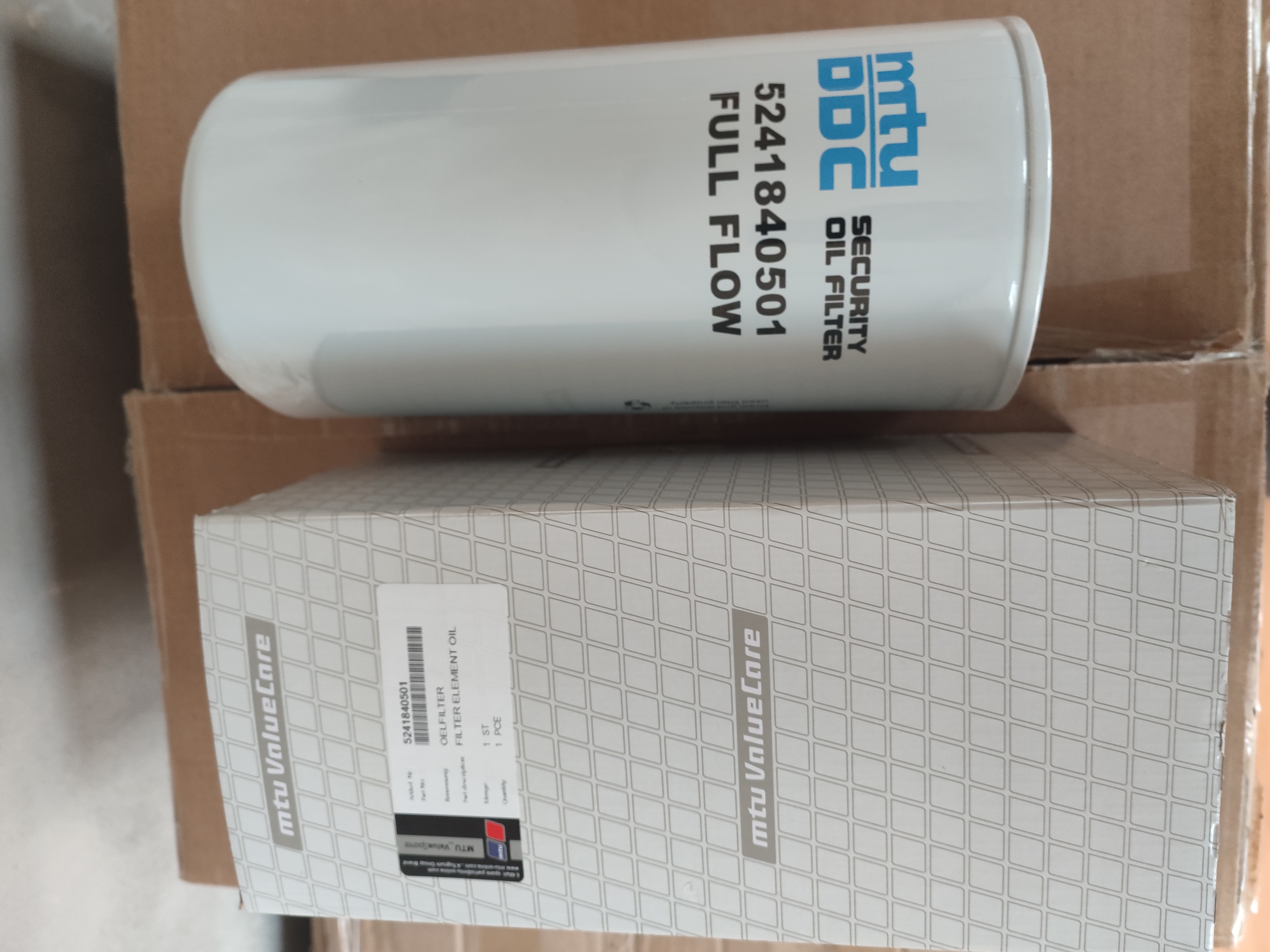 5241840501机油滤芯适配MTU发电机组