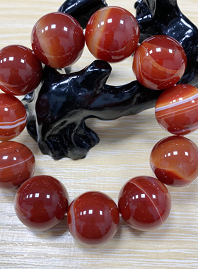 【大佬同款】宝石级卡20mm天然血缠丝玛瑙男士精品手串 多样性