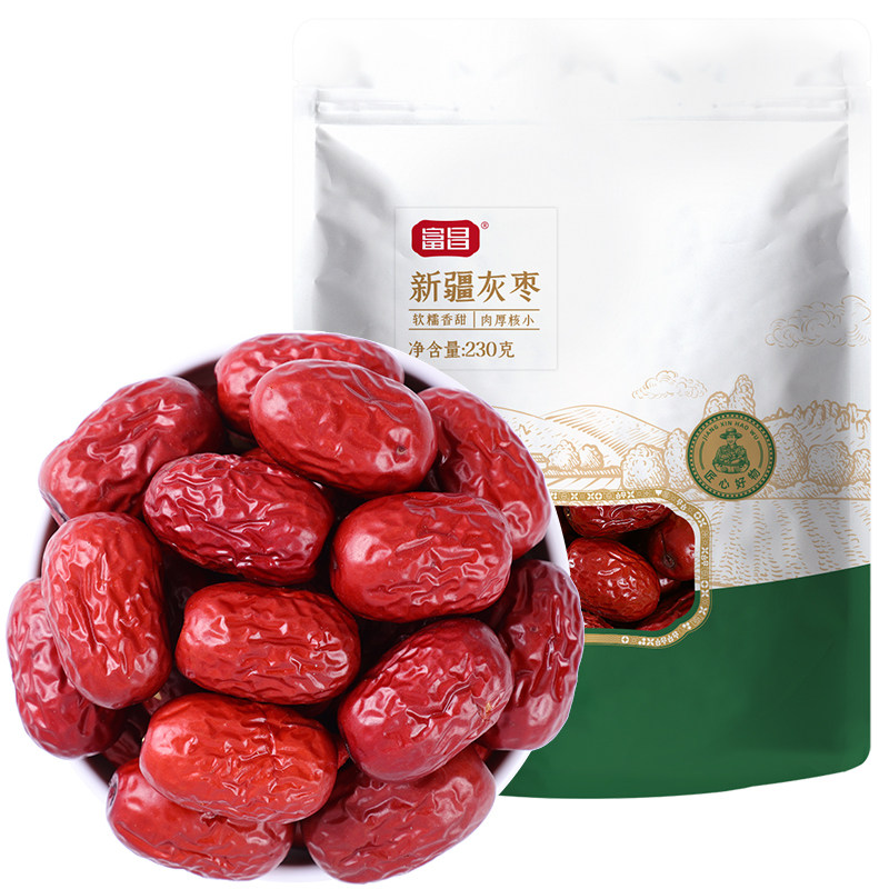 PD富昌新疆灰枣230g/袋 去皮去核灰枣250g/袋 多袋组合 干货图片
