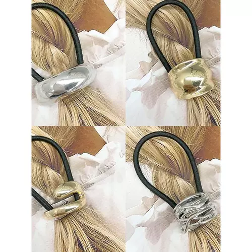 Японский аксессуар для волос, универсальная металлическая резинка для волос, хвостик, (Трансграничная торговля), простой и элегантный дизайн