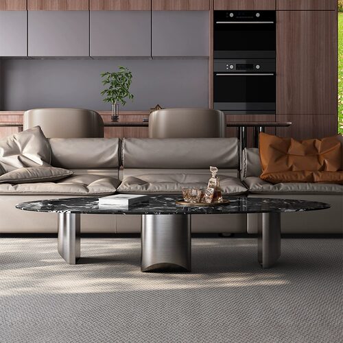 天然大理石茶几广东直销设计师款