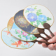 日本进口和纸盛夏花火扇子牵牛花纳凉迷你小扇创意日用小清新团扇