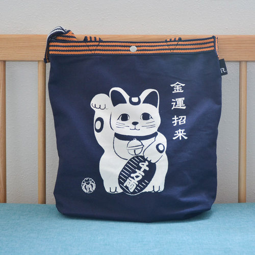 ROOTOTE招财猫达摩帆布包大容量