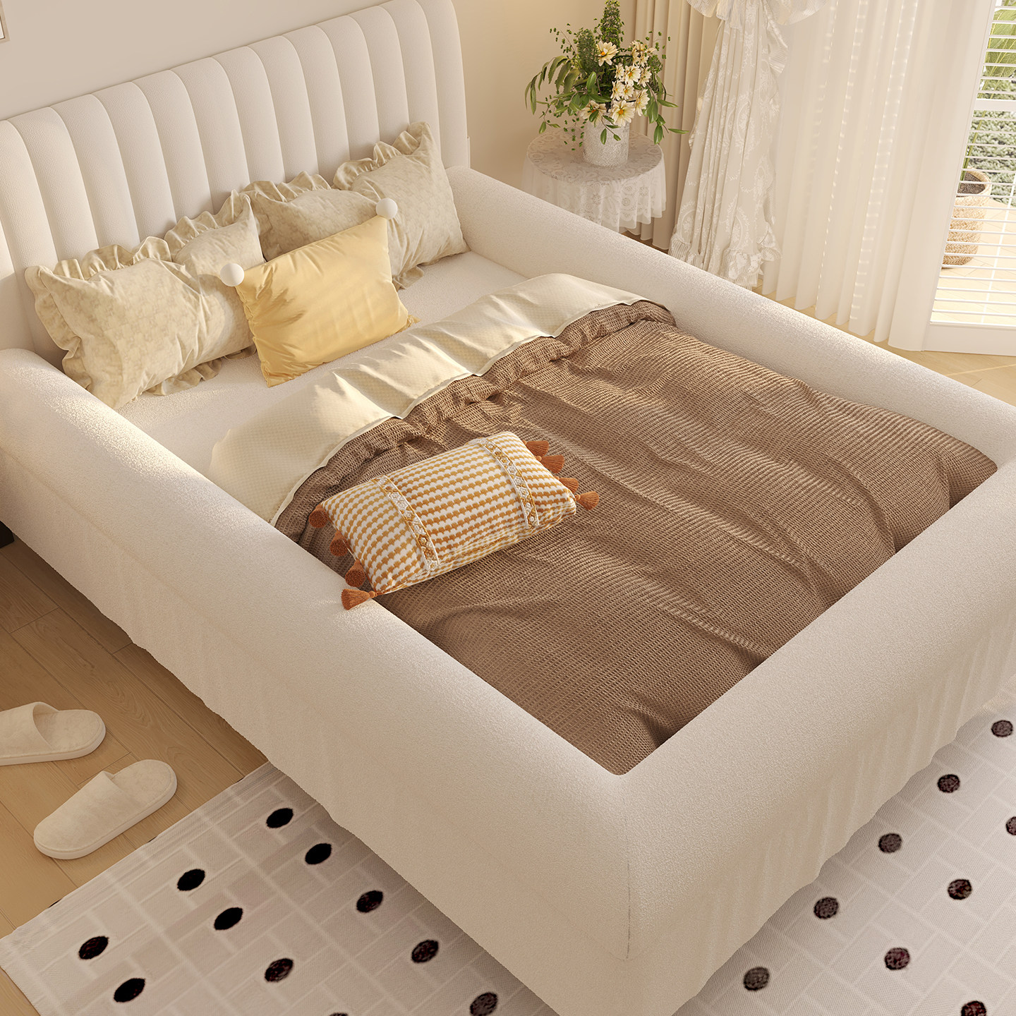 人类狗窝安全舱围栏床围定制床单四周全包裹床笠床罩安全感可拆洗