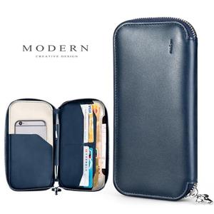 德国Modern护照包多功能钱包 旅行收纳证件袋 机票夹 牛皮手拿包