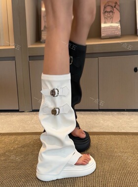 一点五增高14-10厘米轻奢高筒凉鞋女士裤管半拖原创新款夏季透气