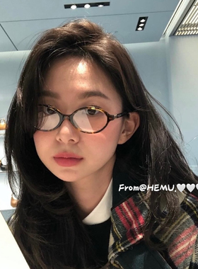 张元英同款书呆子素颜复古眼镜框