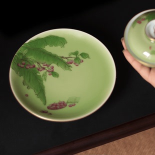 颜色釉手绘樱桃芭蕉 时光 景德镇壶承