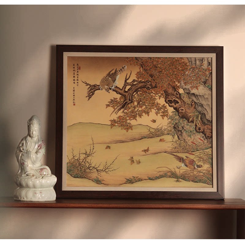 【孤品】工笔手绘瓷板画