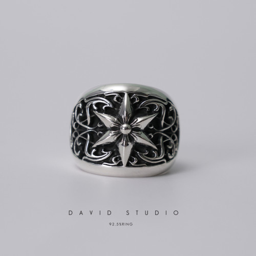 六芒星davidstudio925男款戒指