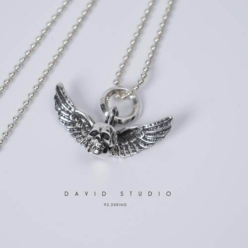 davidstudio925纯银做旧项链