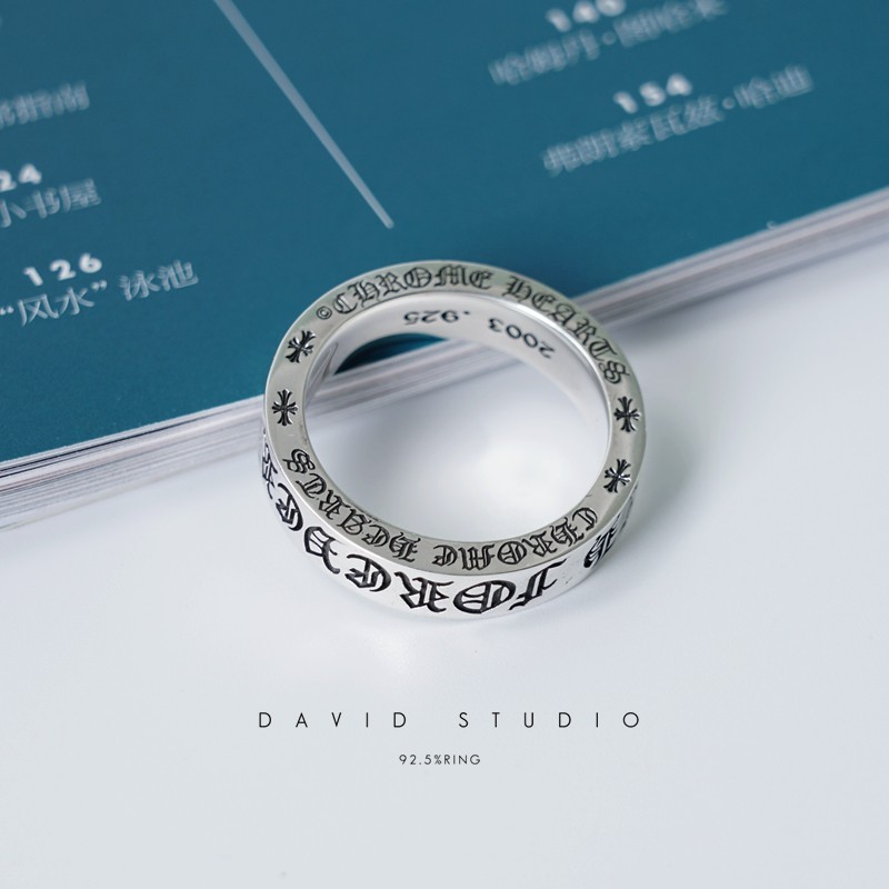 davidstudio十字架经典男女戒指图片