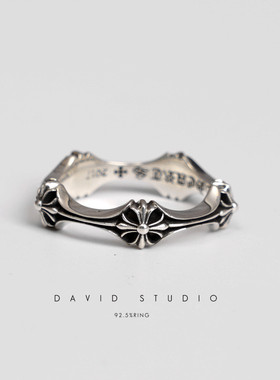 david罗心925纯银十字架窄款