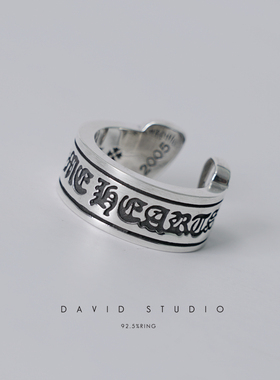 权志龙十字架卷轴戒指纯银罗志祥