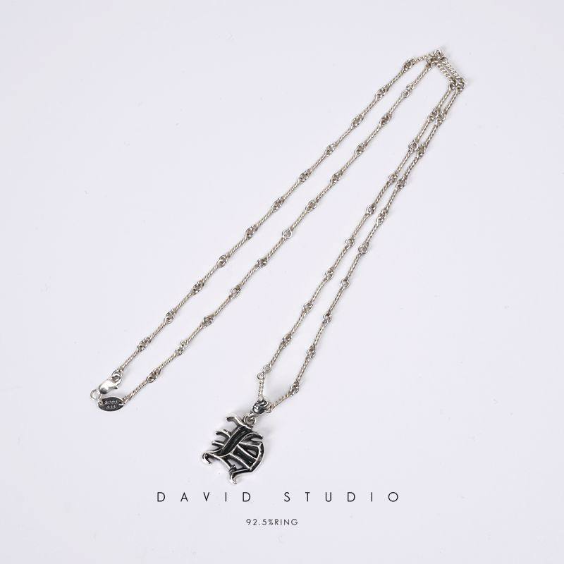 davidstudio925纯银做旧吊坠图片