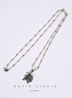 davidstudio925纯银做旧吊坠