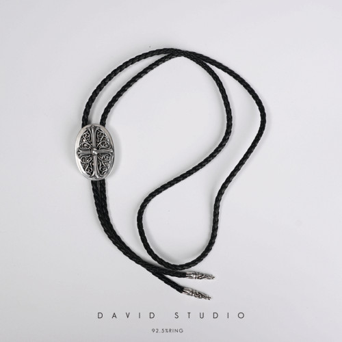david尅罗心925纯银花伸缩项链