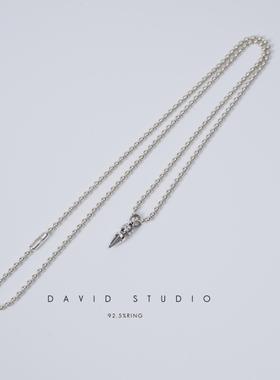 纯银小号圆珠欧美吊坠男女同款