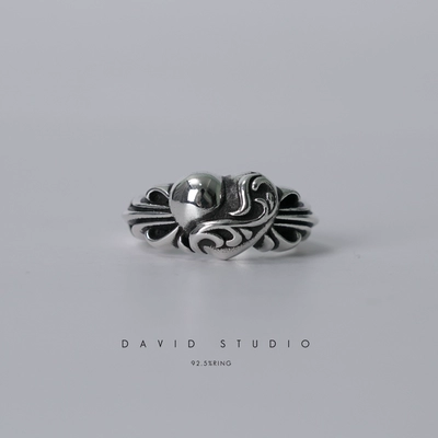 Chrome Hearts Double Floral Heart Ring