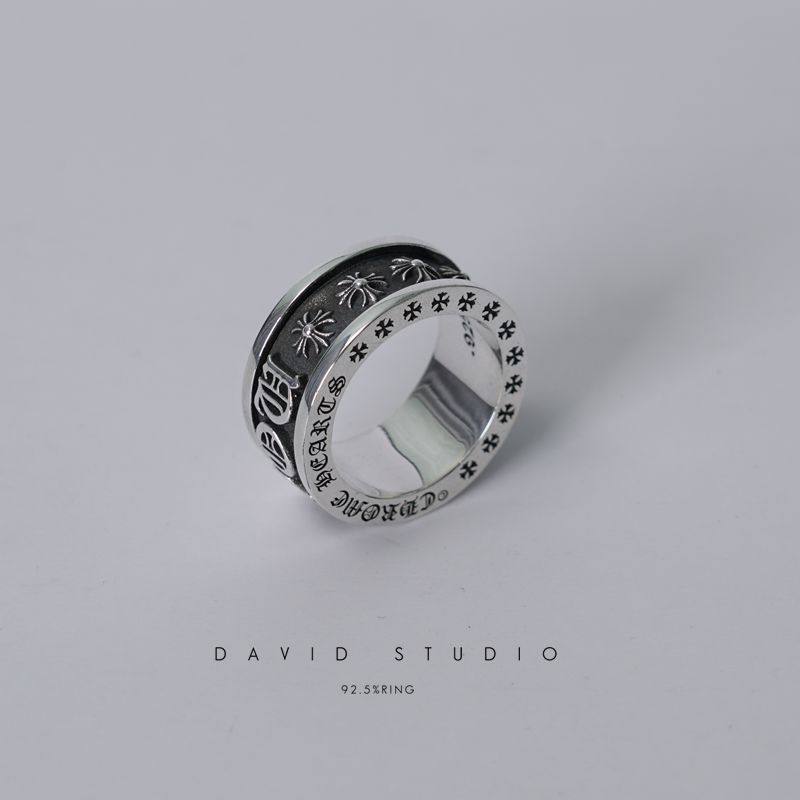 davidstudio925纯银男士戒指图片