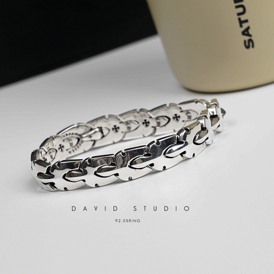 手链david全手工制细款火焰做旧