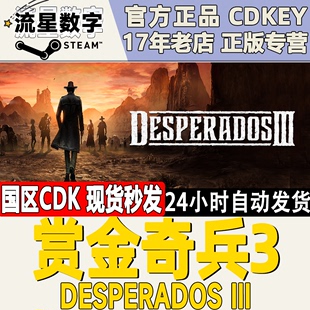 III Desperados 赏金奇兵3 Steam正版 激活码 国区KEY CDKEY现货