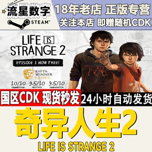 Steam正版国区KEY 奇异人生2 Life is Strange 2 激活码现货秒发