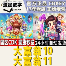 Steam正版 国区KEY 大富翁11 大富翁10 RichMan 10 11激活码现货